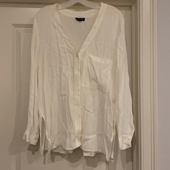 Topshop White Button Down - Picture 1 of 4